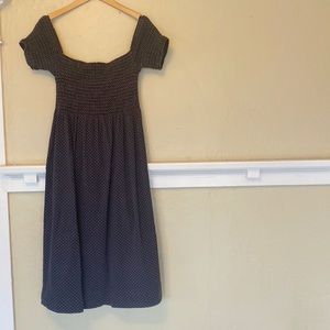 The Great. Polka Dot Embroidered Midi Dress